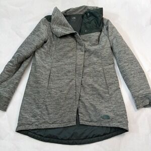 The North Face Long Pseudio Cowlneck Womens PufferLined Jacket Gray Size S P